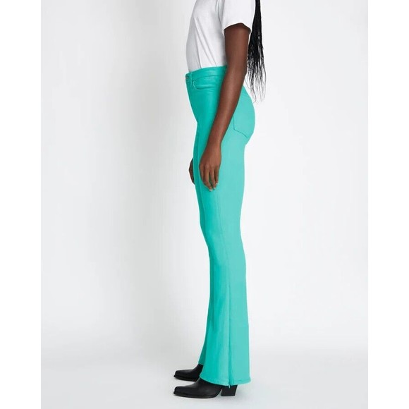 7 For All Mankind Size 26 Ultra High Rise Skinny Boot Jeans Atlantis Green Denim - Picture 2 of 13